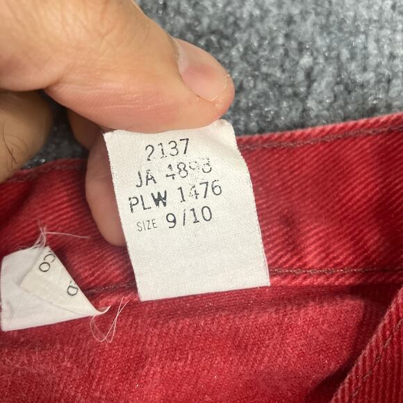 Vintage High Waist Jeans Womens Size 9/10 Red Tapered Mom Fit 90s Denim - Picture 7 of 10